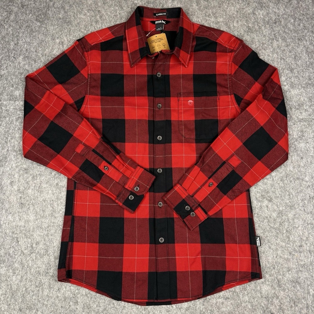 Eddie Bauer NWT Shirt Mens S Buffalo Plaid Flannel Classic Fit Outdoors $80 MSRP